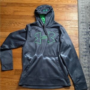 Under Armour Green and Gray ColdGear Hoodie